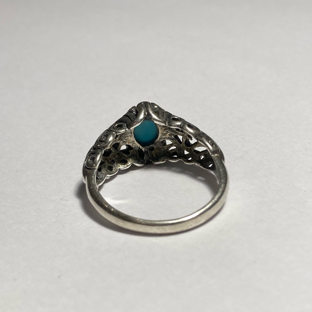 Shube Dakota West Sterling Silver Turquoise Ring - Picture 5 of 6
